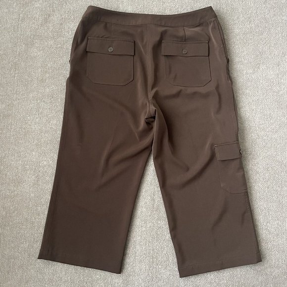 Chico's Pants Womens 1.5 (Size 10) Brown Crop Cargo Stretch Additions Casual - Picture 9 of 11